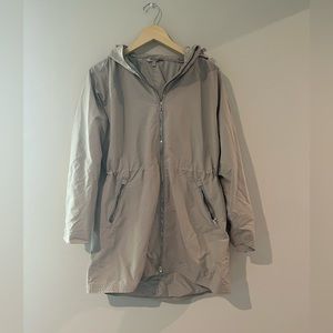 Athleta Long Tan Zip Up Jacket - S